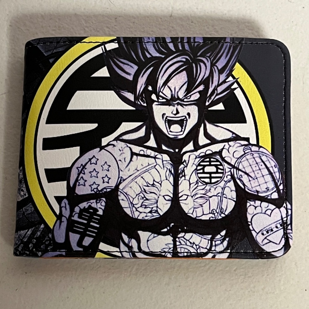 Dragonball Z Goku Shenron Pleather Wallet New Orange Blue Anime